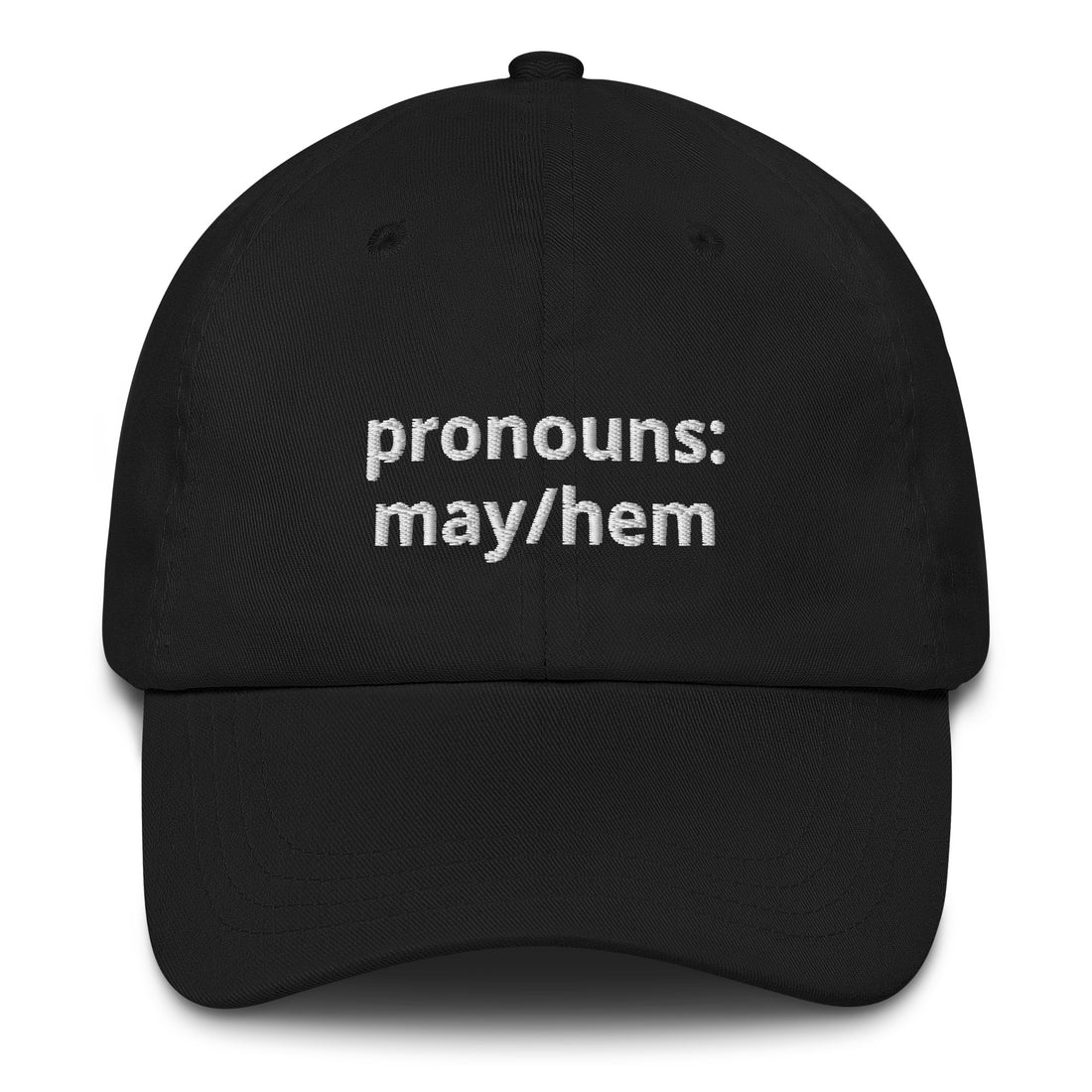 Pronouns: May/Hem Funny Baseball Hat