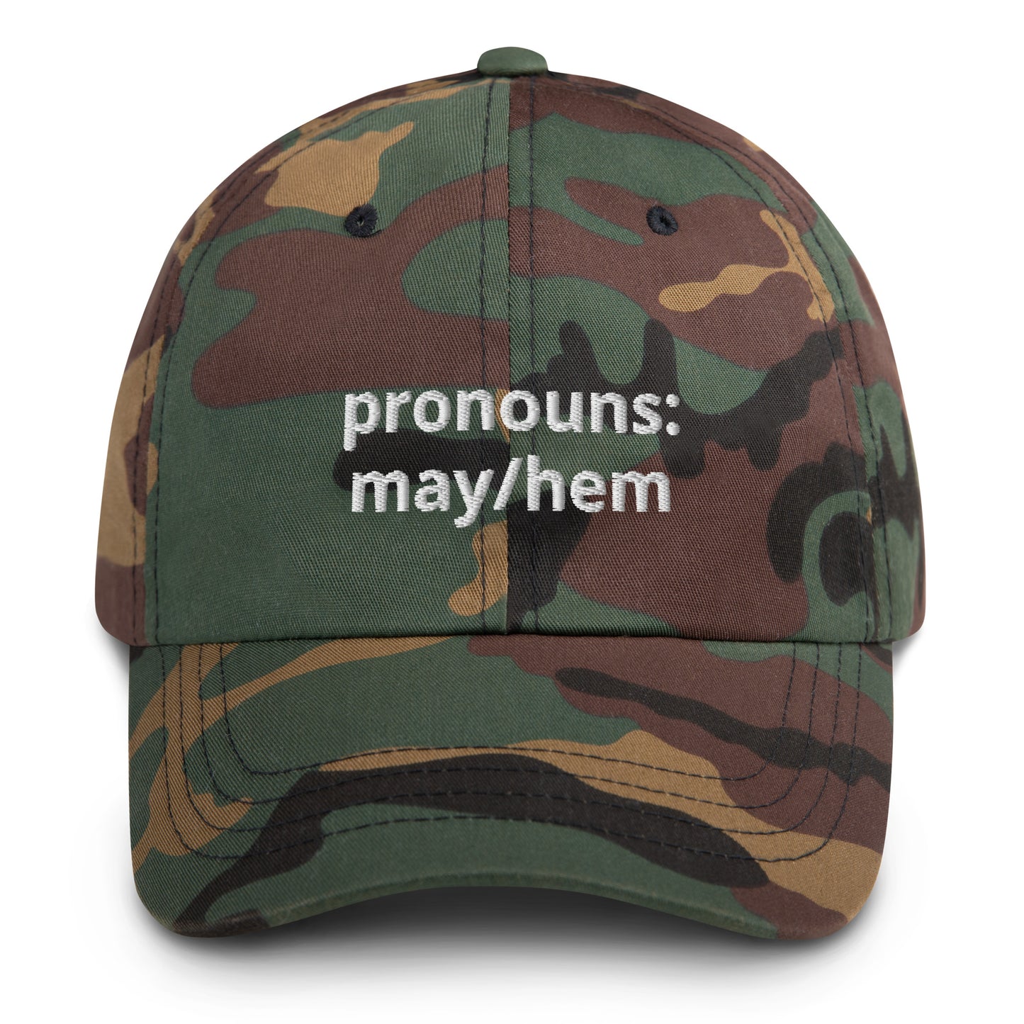 Pronouns: May/Hem Funny Baseball Hat