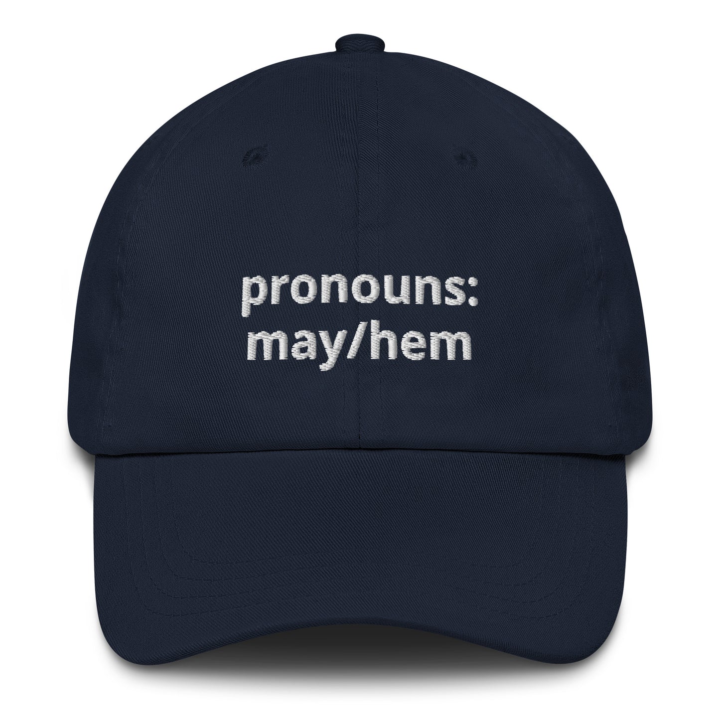 Pronouns: May/Hem Funny Baseball Hat