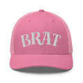 Brat Summer Edgy Tattoo Font Hat Trucker Cap White Font