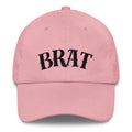 Brat Summer Edgy Tattoo Font Hat Trucker Cap Black Font