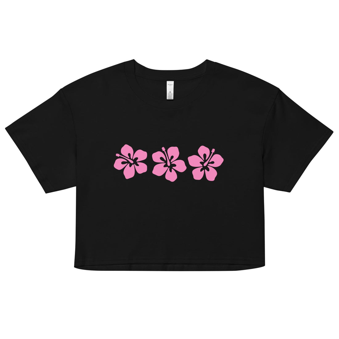 hibiscus baby tee y2k 2000s style pink crop top