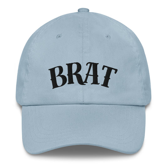 Brat Summer Edgy Tattoo Font Hat Trucker Cap Black Font