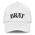 Brat Summer Edgy Tattoo Font Hat Trucker Cap Black Font