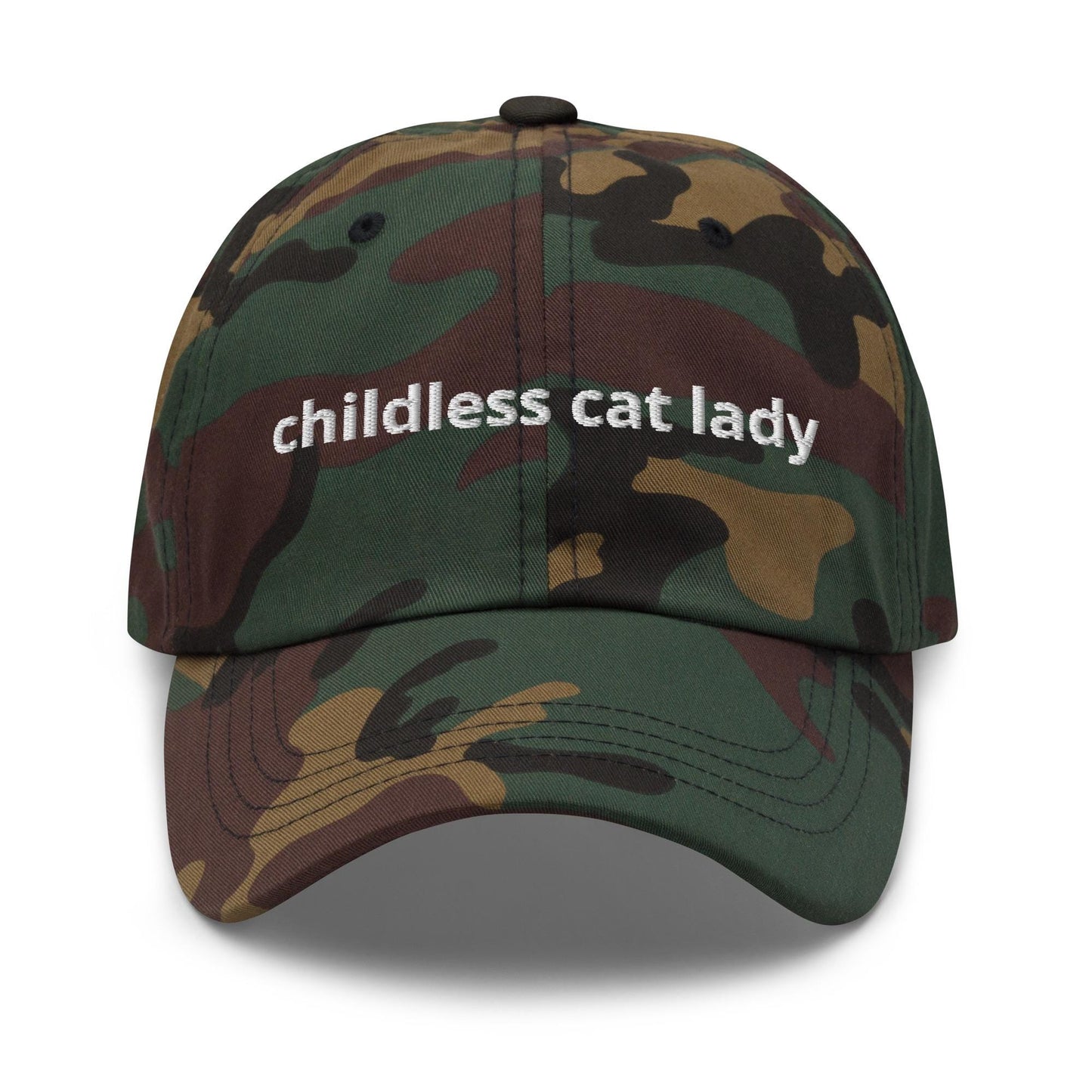 Childress Cat Lady Funny Statement Embroidered Baseball Hat