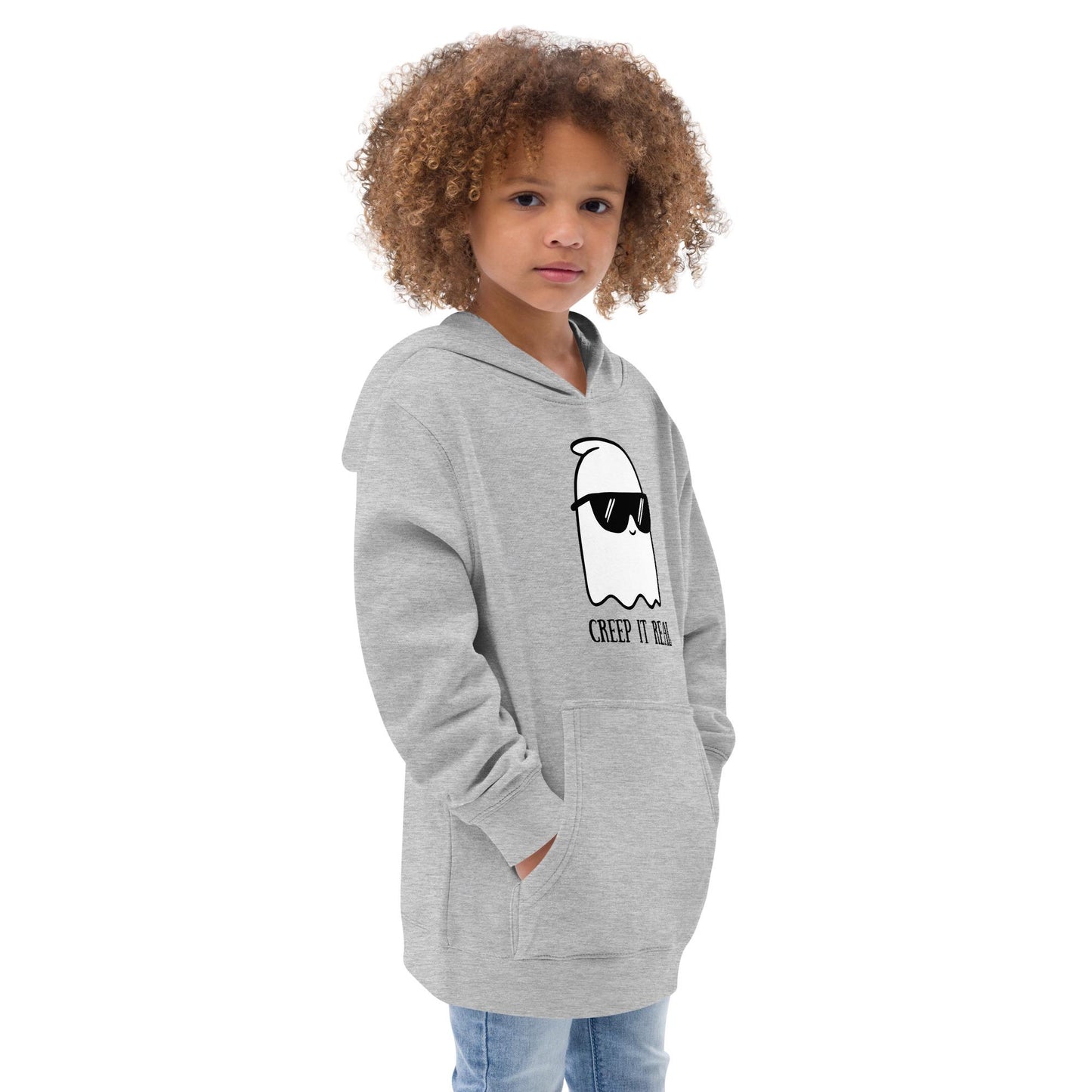 Creep It Real Kids Halloween Sweater – Funny Ghost Pun Sweatshirt for Children