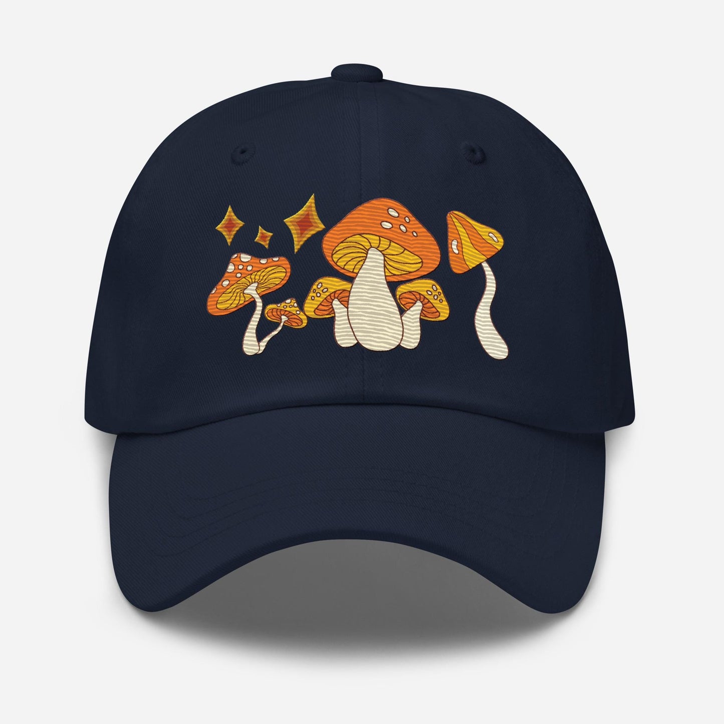 Psychedelic Mushroom Trucker Hat – Embroidered Retro Festival Cap