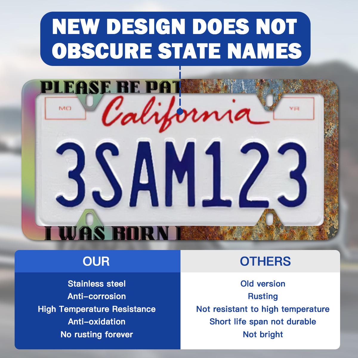 Product Name: Be Patient With Me, I Was Born in the 1900s Funny Millenial Gen X License Plate Frame