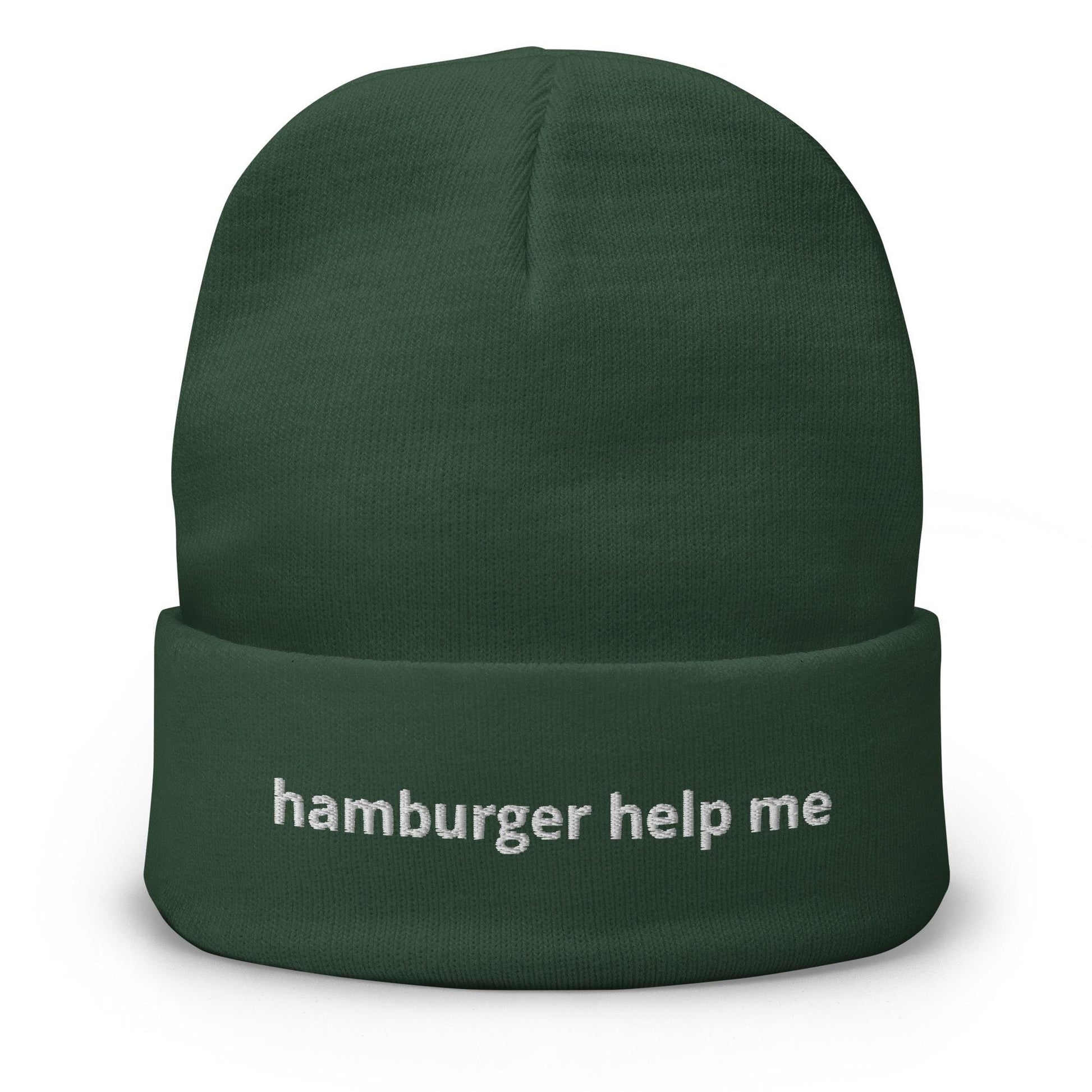 Hamburger Help Me Funny Warm Winter and Fall Beanie