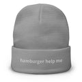 Hamburger Help Me Funny Warm Winter and Fall Beanie