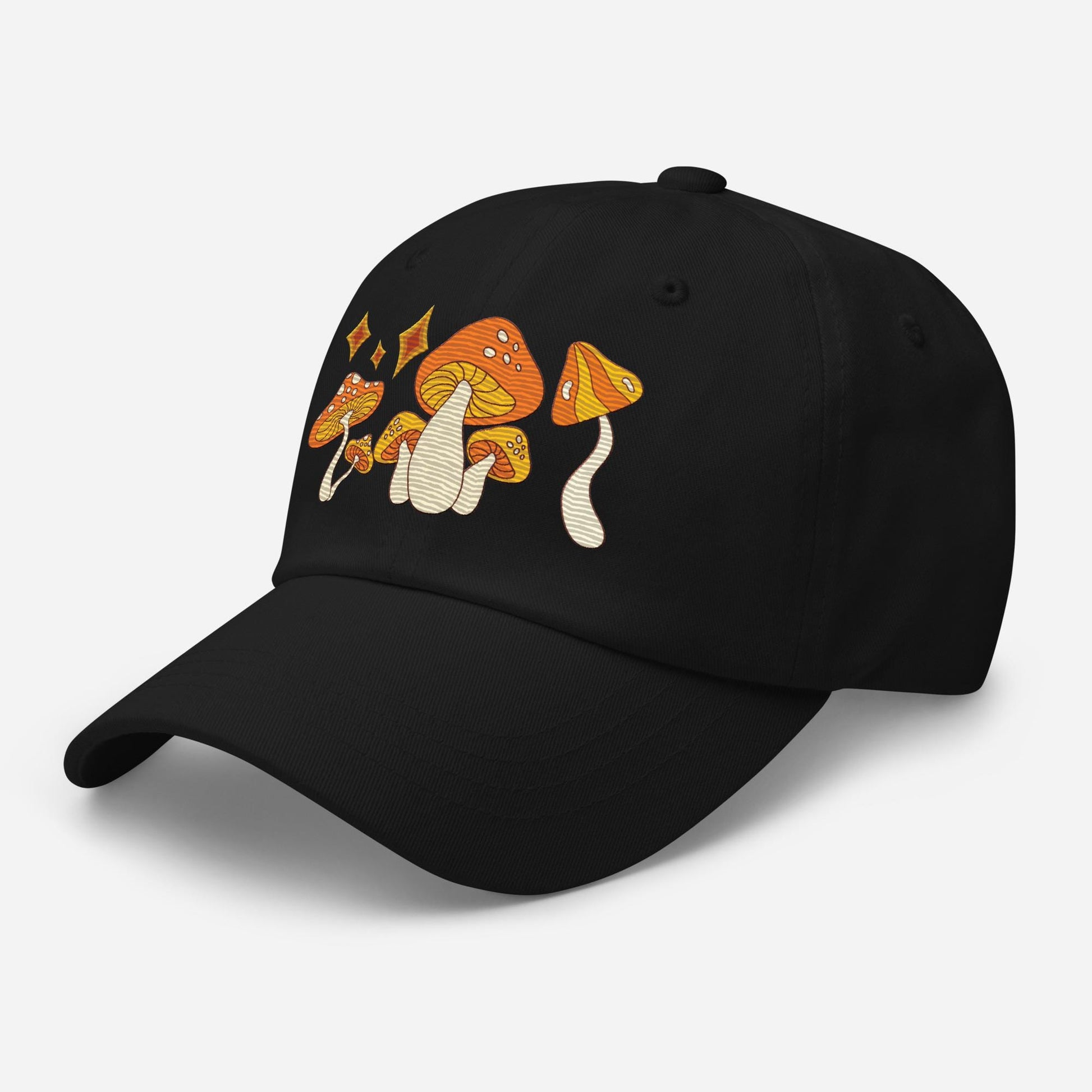 Psychedelic Mushroom Trucker Hat – Embroidered Retro Festival Cap