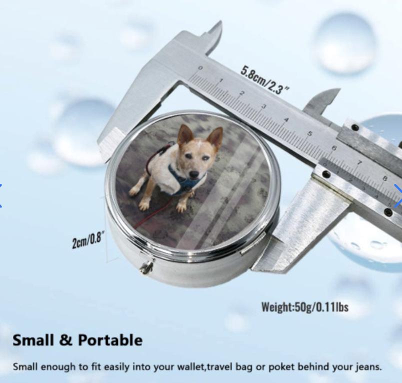 Custom Dog Pill Bottle or Compact Mirror - Add You Own Photo!