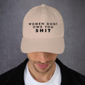 Women Don't Owe You Shit Adjustable Embroidered Hat for Men and Women