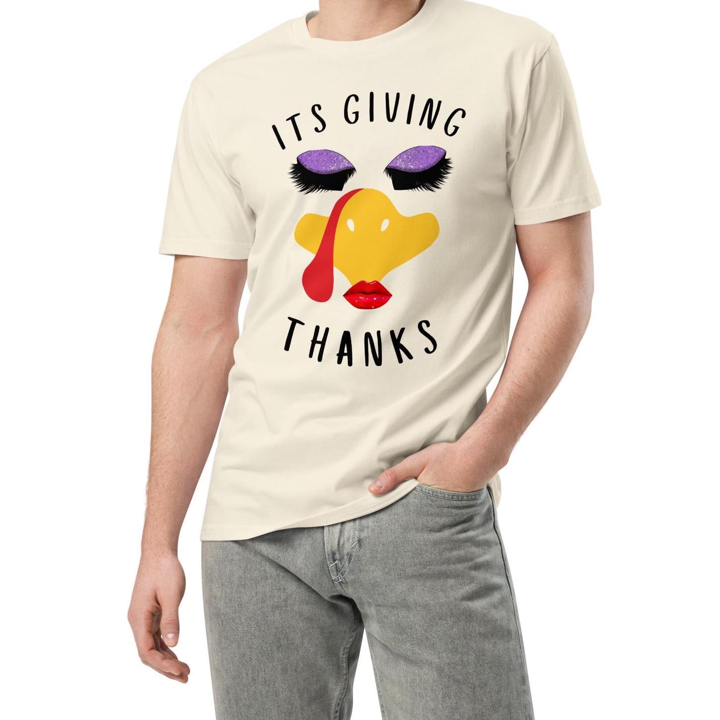 It's Giving Thanks Funny Thanksgiving Holiday T Shirt for Men and Women