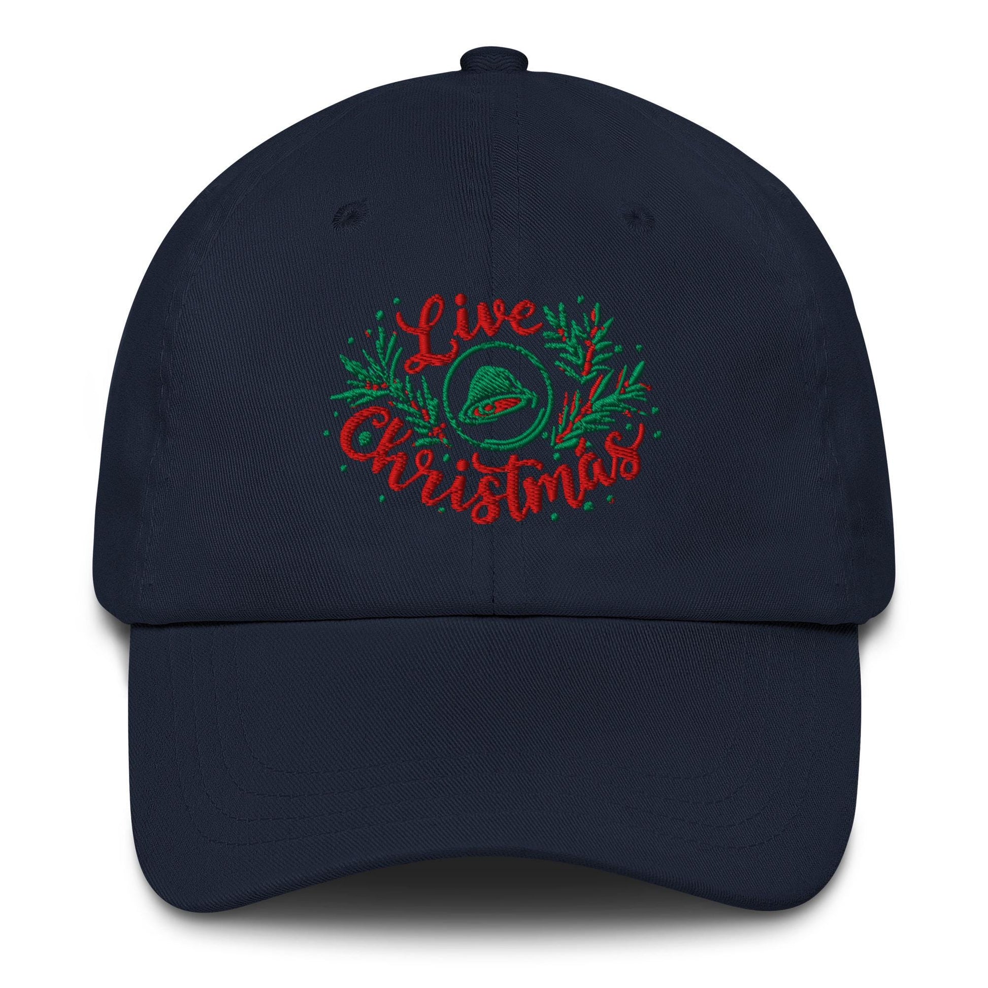 Live Christmás Funny Christmas Holiday Baseball Hat