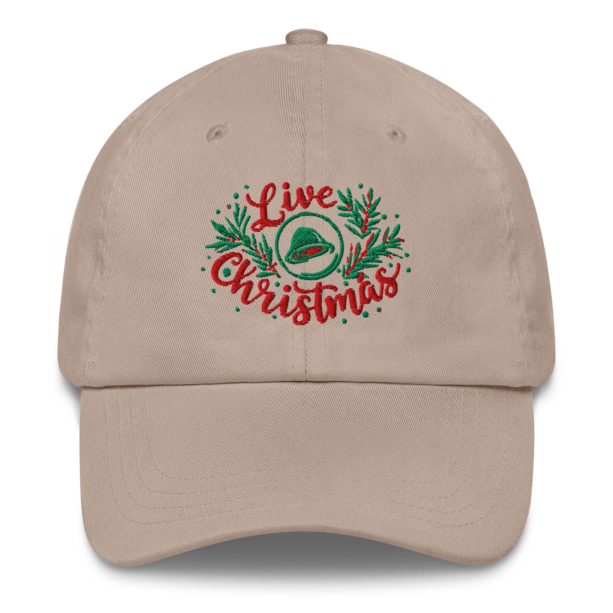 Live Christmás Funny Christmas Holiday Baseball Hat