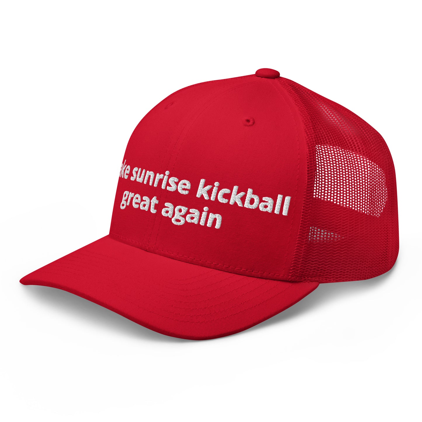 Make Sunrise Kickball Great Again Funny Embroidered Festival Hat