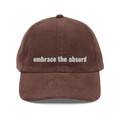 Absurd Embroidered Corduroy Hat
