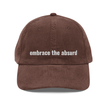 Absurd Embroidered Corduroy Hat