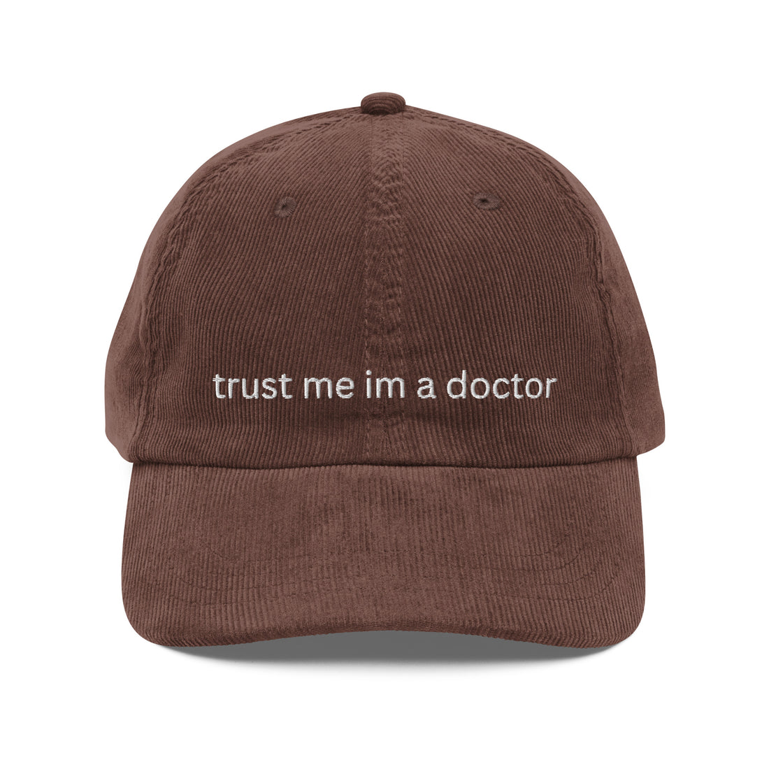 Trust Me I'm a Doctor Vintage corduroy cap