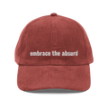 Absurd Embroidered Corduroy Hat