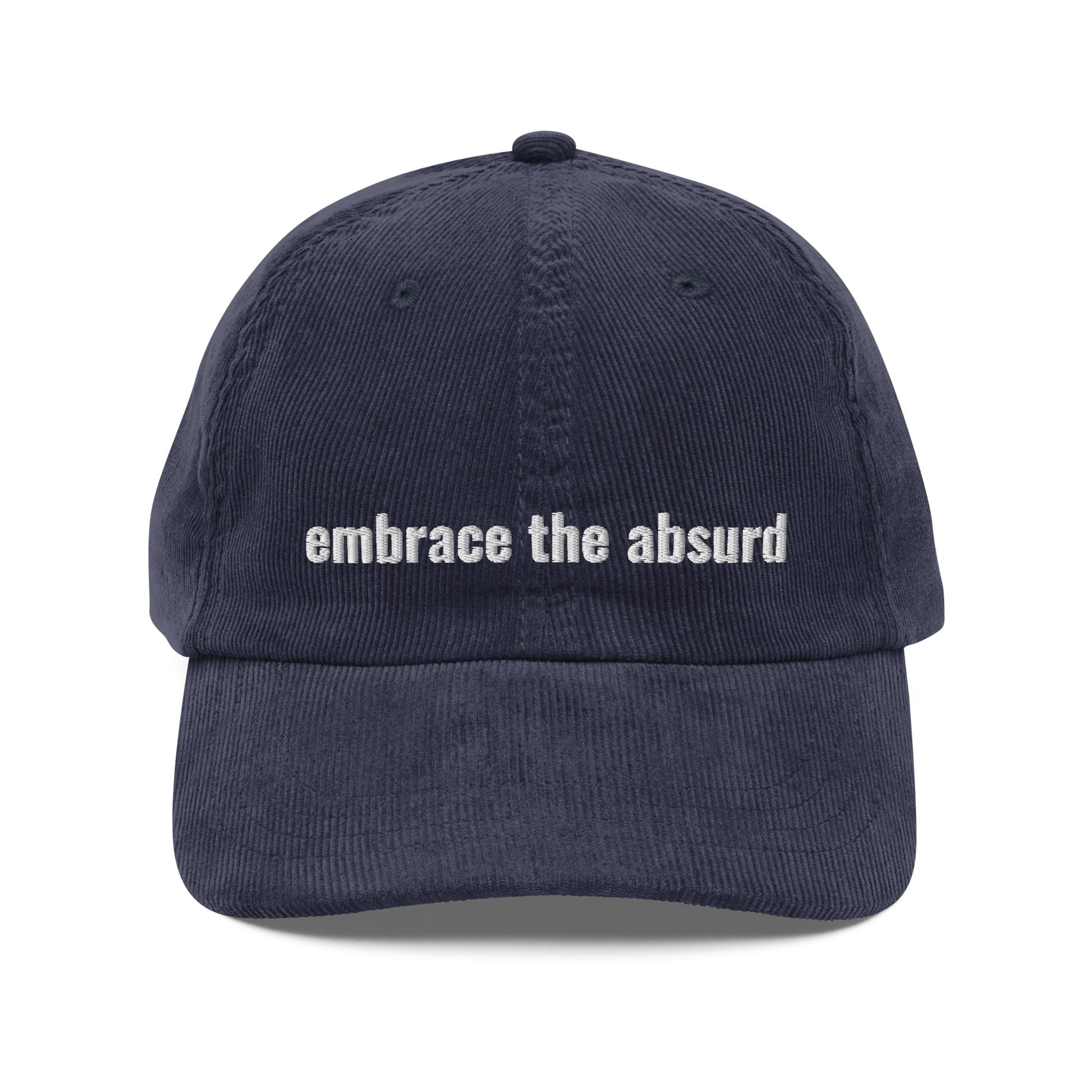 Absurd Embroidered Corduroy Hat