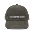 Absurd Embroidered Corduroy Hat