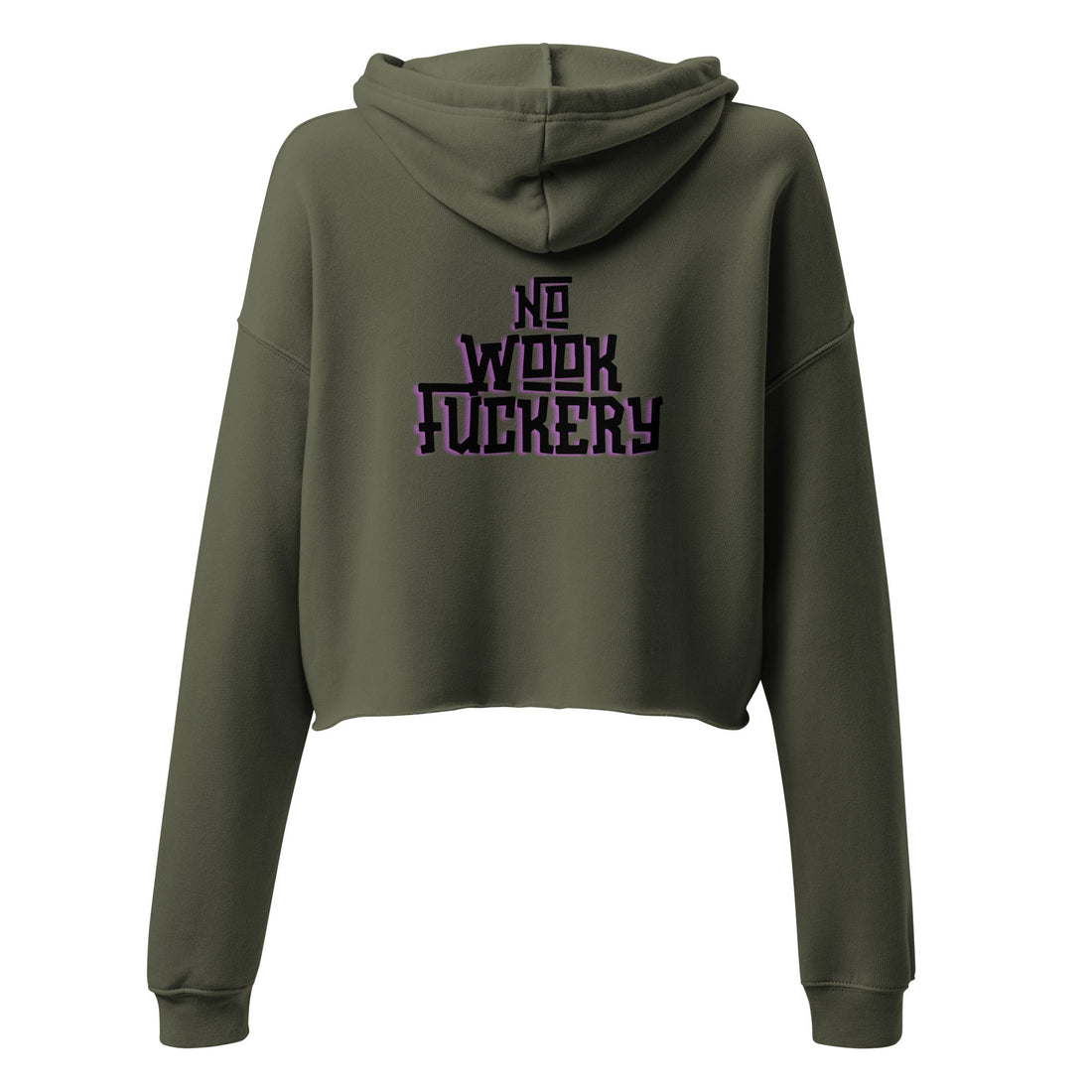 Wook Fuckery Embrioded Cropped Hoodie