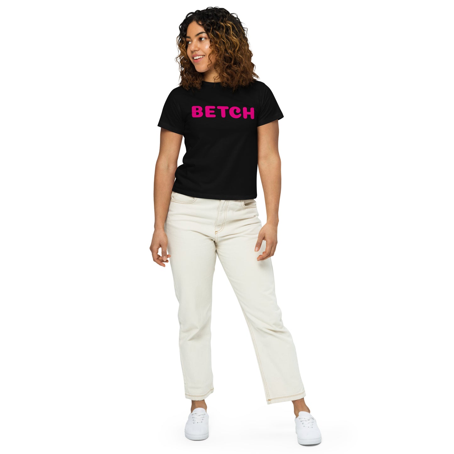 Women’s high-waisted BETCH t-shirt