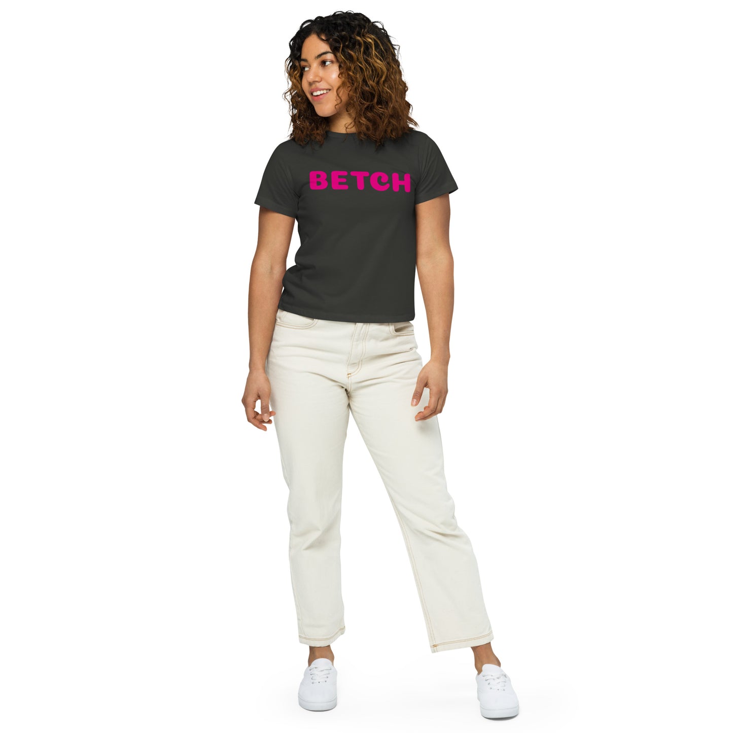 Women’s high-waisted BETCH t-shirt