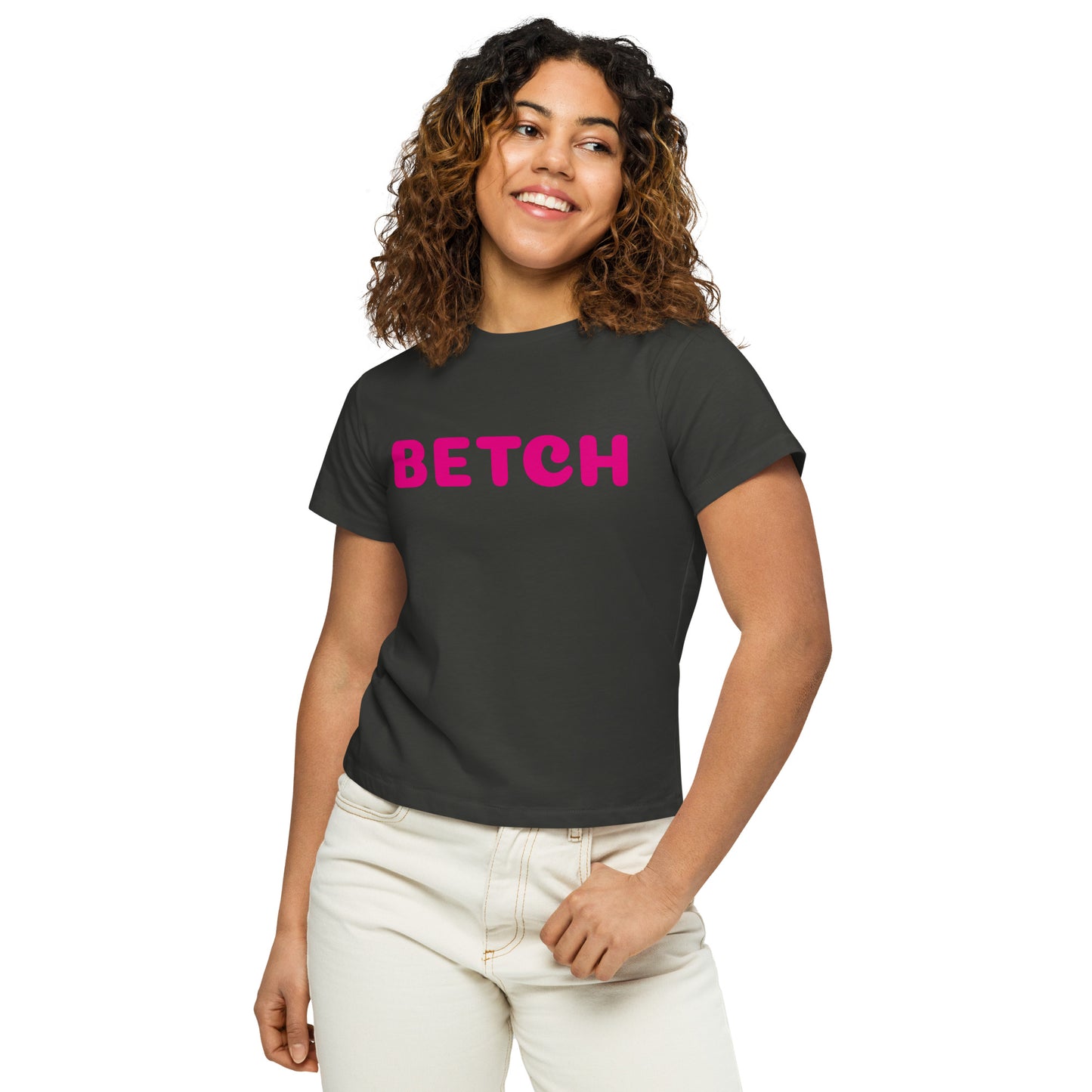 Women’s high-waisted BETCH t-shirt